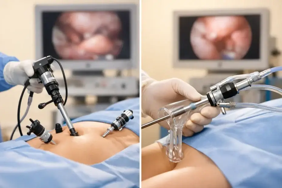 Laparoscopia versus histeroscopia ginecológica