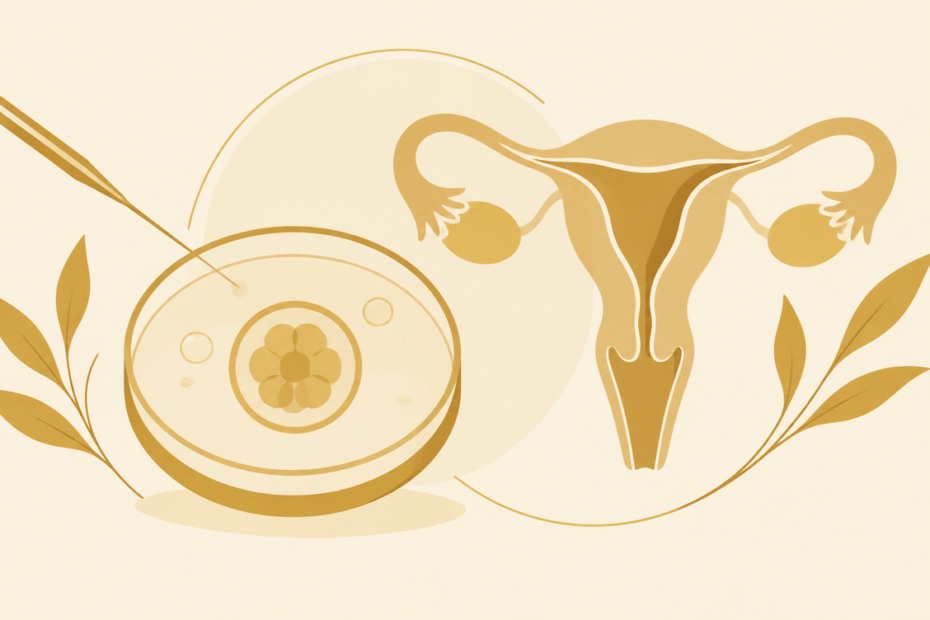 Ilustração de infertilidade, miomas e FIV