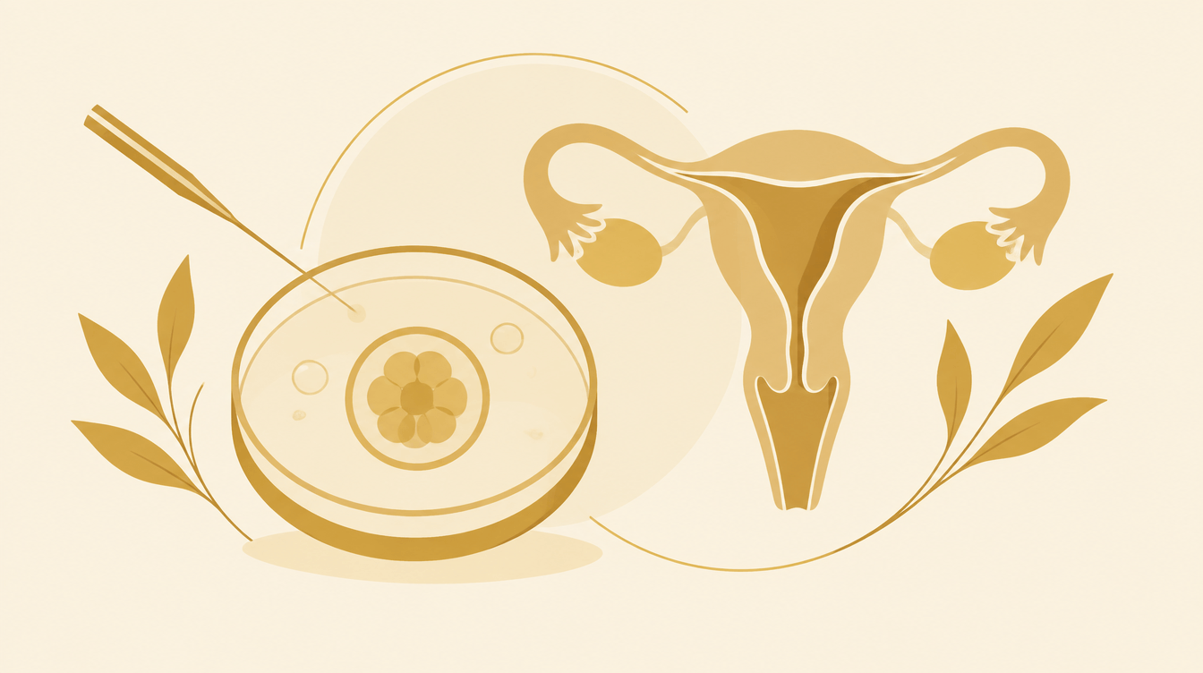 Ilustração de infertilidade, miomas e FIV